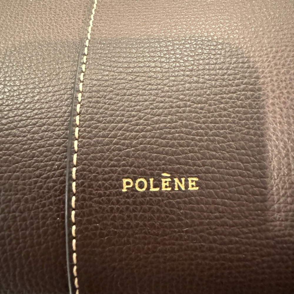 Polene Brown Leather Shoulder Bag